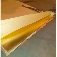 Лист латунный ДПРНТ 10x1000x2000 мм Л63 ГОСТ 2208-2007