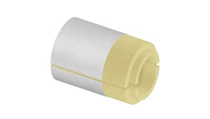 скорлупу ППУ фольгированная 76x30 мм для труб купить в Новосибирске