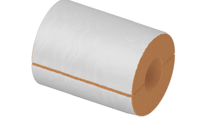 цилиндр теплоизоляционный базальтовый 108x80x1000 мм НГ Ц 100 купить в Новосибирске