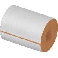 Цилиндр теплоизоляционный базальтовый вырезной оцинкованный 720x40x1000 мм НГ Ц 100 ГОСТ 23208-2022