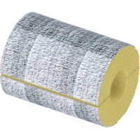 Цилиндр теплоизоляционный минераловатный вырезной фольгированный 1020x100x1200 мм Г1 Ц 100 ГОСТ 23208-2022