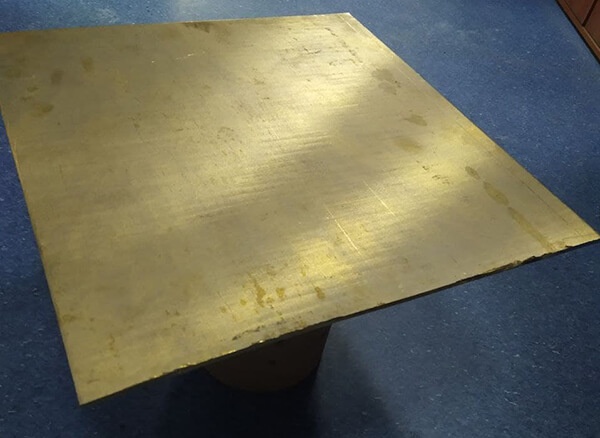 Лист бронзовый 0,15x500x800 мм БрБ2 ГОСТ 18175-78 фото